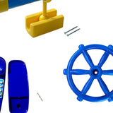 Maxbell Kids Playground Accessories Set Kids Pretend Toys Boys Girls Outdoor Playset Blue