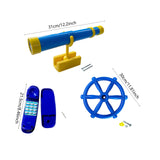 Maxbell Kids Playground Accessories Set Kids Pretend Toys Boys Girls Outdoor Playset Blue