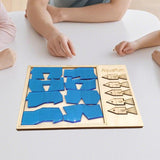 Maxbell Wooden Aquarium Puzzle Travel Toy Brain Teaser Puzzle for Children Boys Kids