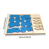 Maxbell Wooden Aquarium Puzzle Travel Toy Brain Teaser Puzzle for Children Boys Kids