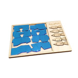 Maxbell Wooden Aquarium Puzzle Travel Toy Brain Teaser Puzzle for Children Boys Kids