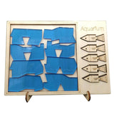 Maxbell Wooden Aquarium Puzzle Travel Toy Brain Teaser Puzzle for Children Boys Kids