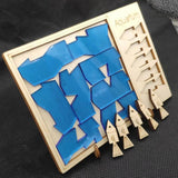 Maxbell Wooden Aquarium Puzzle Travel Toy Brain Teaser Puzzle for Children Boys Kids