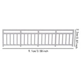 Maxbell Dollhouse Mini Guardrail Railing Model for Kids DIY Fairy Garden Accessories 9.1x2.2cm