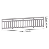 Maxbell Dollhouse Mini Guardrail Railing Model for Kids DIY Fairy Garden Accessories 4.5x1.1cm
