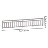 Maxbell Dollhouse Mini Guardrail Railing Model for Kids DIY Fairy Garden Accessories 4x0.7cm