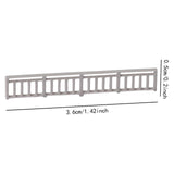 Maxbell Dollhouse Mini Guardrail Railing Model for Kids DIY Fairy Garden Accessories 3.6x0.5cm