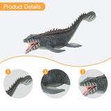 Maxbell Dinosaur Toy Decoration Educational Toy Realistic for Cabinet Home Bookshelf Grey
