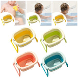 Maxbell Foldable Baby Bath Tub Freestanding Anti Slip Compact Bath Basin for Newborn Yelllow