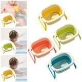 Maxbell Foldable Baby Bath Tub Freestanding Anti Slip Compact Bath Basin for Newborn Yelllow