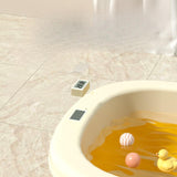 Maxbell Foldable Baby Bath Tub Freestanding Anti Slip Compact Bath Basin for Newborn Yelllow