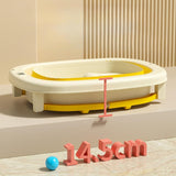 Maxbell Foldable Baby Bath Tub Freestanding Anti Slip Compact Bath Basin for Newborn Yelllow