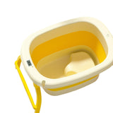 Maxbell Foldable Baby Bath Tub Freestanding Anti Slip Compact Bath Basin for Newborn Yelllow