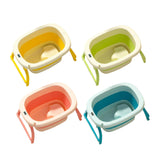 Maxbell Foldable Baby Bath Tub Freestanding Anti Slip Compact Bath Basin for Newborn Yelllow