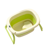 Maxbell Foldable Baby Bath Tub Freestanding Anti Slip Compact Bath Basin for Newborn Green