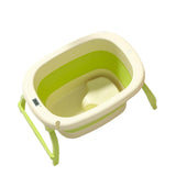 Maxbell Foldable Baby Bath Tub Freestanding Anti Slip Compact Bath Basin for Newborn Green