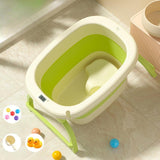 Maxbell Foldable Baby Bath Tub Freestanding Anti Slip Compact Bath Basin for Newborn Green