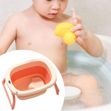 Maxbell Foldable Baby Bath Tub Freestanding Anti Slip Compact Bath Basin for Newborn Pink