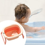 Maxbell Foldable Baby Bath Tub Freestanding Anti Slip Compact Bath Basin for Newborn Pink
