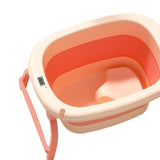Maxbell Foldable Baby Bath Tub Freestanding Anti Slip Compact Bath Basin for Newborn Pink