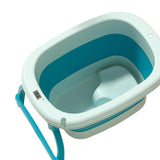 Maxbell Foldable Baby Bath Tub Freestanding Anti Slip Compact Bath Basin for Newborn Blue