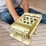 Maxbell Miniature Pinball Machine Handmade Assembly Interactive DIY 3D Wooden Puzzle