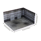 Maxbell 1/64 Model Car Scene Repair Workshop Backdrop Board for Vehicle Dispolay Toy