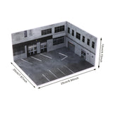 Maxbell 1/64 Diecast Model Car Display Case Simulation Desktop Decor Parking Scenery