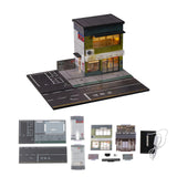 Maxbell 1/64 Parking Lot Scene Display Two Story Store for Gift Desktop Collectibles