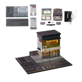 Maxbell 1/64 Parking Lot Scene Display Two Story Store for Gift Desktop Collectibles