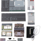 Maxbell 1/64 Parking Lot Scene Display Two Story Store for Gift Desktop Collectibles