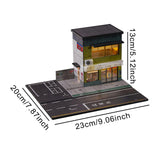 Maxbell 1/64 Parking Lot Scene Display Two Story Store for Gift Desktop Collectibles