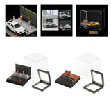 Maxbell 1/64 Model Car Display Case Toy Car Storage Box for Action Figures Alloy Car Street Railings
