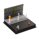 Maxbell 1/64 Model Car Display Case Toy Car Storage Box for Action Figures Alloy Car Street Railings