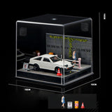 Maxbell 1/64 Model Car Display Case Toy Car Storage Box for Action Figures Alloy Car Street Railings