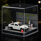 Maxbell 1/64 Model Car Display Case Toy Car Storage Box for Action Figures Alloy Car Street Railings