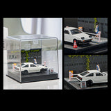 Maxbell 1/64 Model Car Display Case Toy Car Storage Box for Action Figures Alloy Car Street Railings