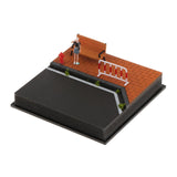 Maxbell 1/64 Model Car Display Case Toy Car Storage Box for Action Figures Alloy Car Orange Brick Road