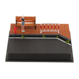 Maxbell 1/64 Model Car Display Case Toy Car Storage Box for Action Figures Alloy Car Orange Brick Road