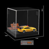 Maxbell 1/64 Model Car Display Case Toy Car Storage Box for Action Figures Alloy Car Orange Brick Road