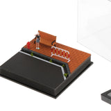 Maxbell 1/64 Model Car Display Case Toy Car Storage Box for Action Figures Alloy Car Orange Brick Road