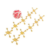 Maxbell 10 Pieces Jacks Games Portable Jacks Toys for Favors 7-14 Years Old Gold