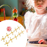 Maxbell 10 Pieces Jacks Games Portable Jacks Toys for Favors 7-14 Years Old Gold