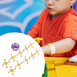 Maxbell 10 Pieces Jacks Games Portable Jacks Toys for Favors 7-14 Years Old Gold