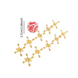 Maxbell 10 Pieces Jacks Games Portable Jacks Toys for Favors 7-14 Years Old Gold