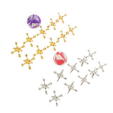 Maxbell 10 Pieces Jacks Games Portable Jacks Toys for Favors 7-14 Years Old Gold