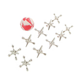 Maxbell 10 Pieces Jacks Games Portable Jacks Toys for Favors 7-14 Years Old Silver