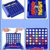 Maxbell 4 in A Row Board Game Rings Toss Line up 4 Game for Kids Adults Picnic Party