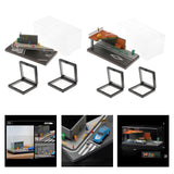 Maxbell 1/64 Model Diecast Car Diorama Display Case for Car Model Tiny Figures Decor Style A