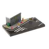 Maxbell 1/64 Model Diecast Car Diorama Display Case for Car Model Tiny Figures Decor Style A